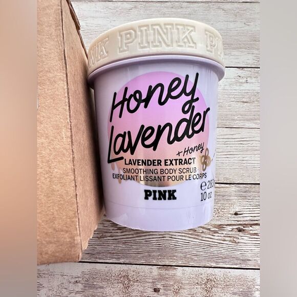 Pink BODY CARE Honey Lavender Smoothing Body Scrub with - Picture 1 of 3